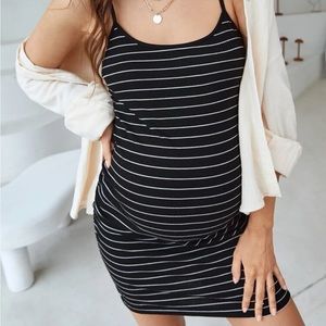 Stripped maternity dress
